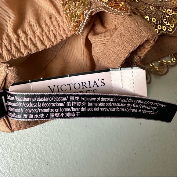 VICTORIA’S SECRET Ziggy Sexy Sheer Sequined Low-Cut Demi Bra NWT Women’s 36DD - Picture 9 of 9